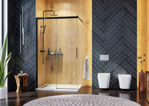 WELLNESS BLACK K2 140 - sprchové dveře