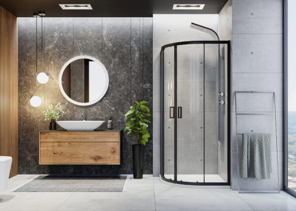 ABILITY BLACK S4 80x80 (Číre) - sprchový kout