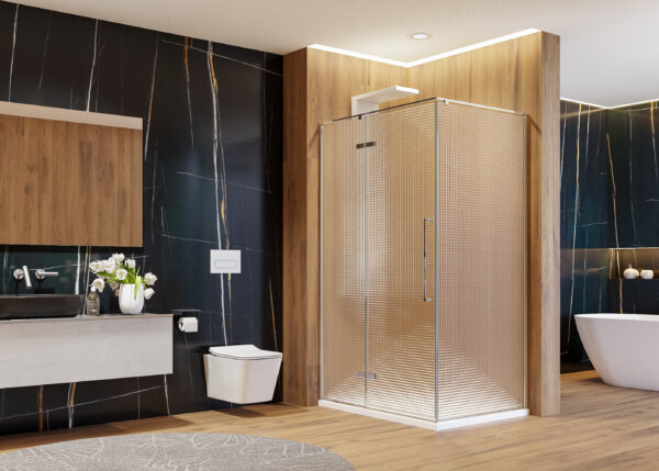 HAPPY R23 120×80 (Neprůhledné – Cube) - sprchový kout